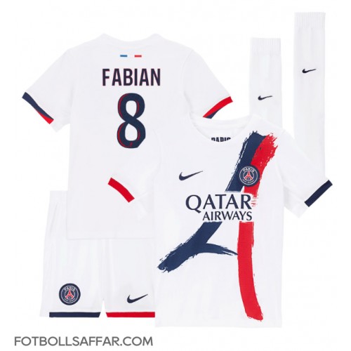 Paris Saint-Germain Fabian Ruiz #8 Bortadräkt Barn 2024-25 Kortärmad (+ Korta byxor)